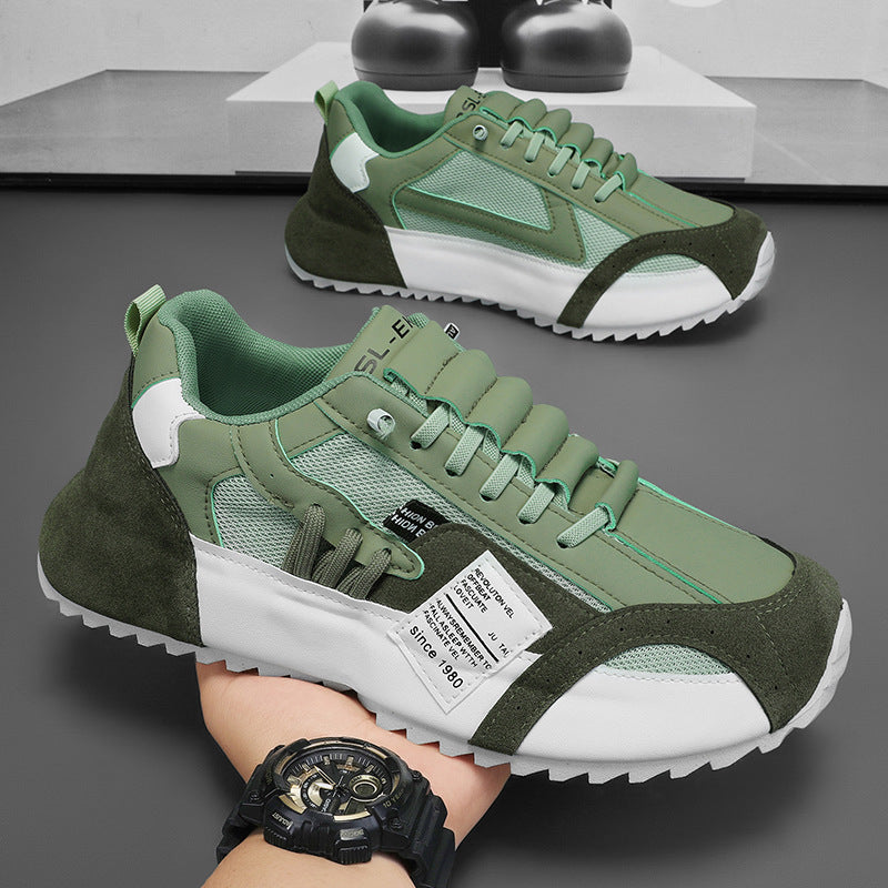 European station men's shoes 2025 new winter breathable versatile athletic casual shoes hidden heel joggers dad shoes for men