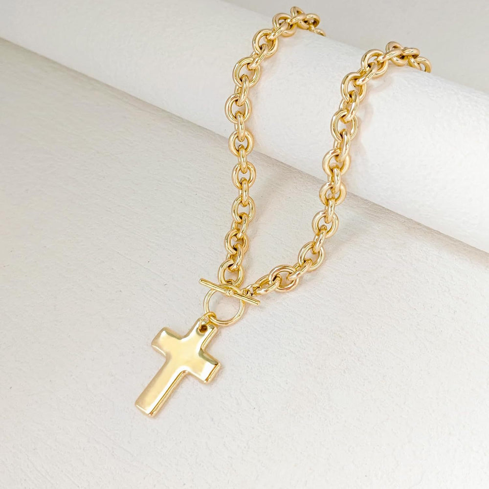 European and american cross-border new minimalist ot clasp necklace, elegant rhinestone cross pendant choker, versatile jewelry for women
