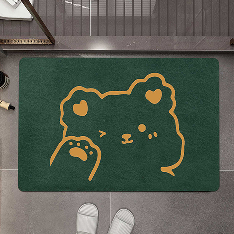 Soft diatom mud floor mat, bathroom bathroom door, water-absorbing non-slip foot pad, household door mat, toilet foot pad