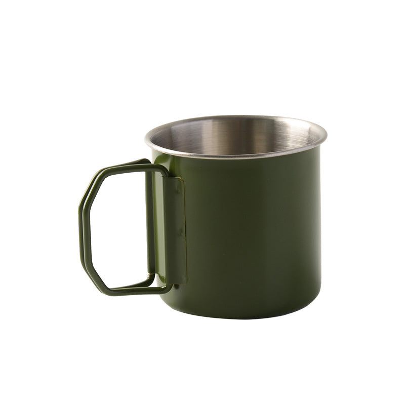 304 stainless steel travel mug - portable folding water cup - household stainless steel tumbler - student cup - wholesale