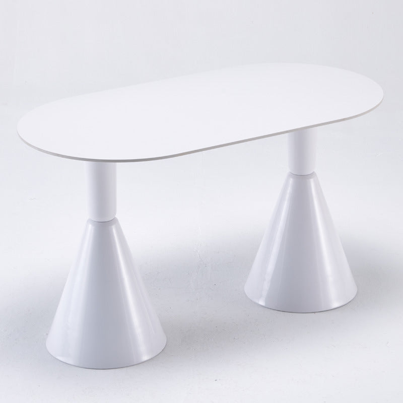 Rock slab dining table french cream style popular dining table for home dining table and chairs casual small apartment rental house holy grail dining table