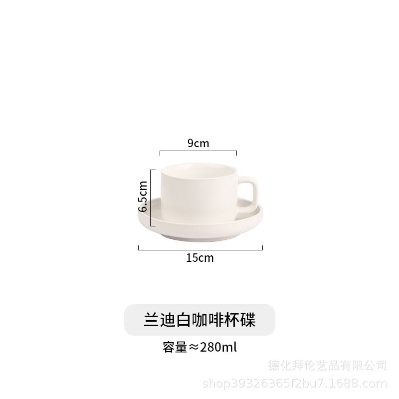 Nordic new arrival: instagrammable single-serve afternoon tea milk & coffee cup, creative breakfast oatmeal cup and saucer set - wholesale