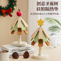Christmas tree silicone insulation mat, a tree creative coaster, anti-scalding, foldable placemat, for home pot holder, daily use ornaments