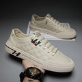Spring men's breathable 2025 new versatile sports white sneakers men's casual leather shoes slip-on trendy shoes