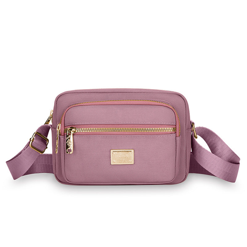 New portable Oxford cloth mother bag fashionable and simple multi-layer middle-aged shoulder bag atmospheric versatile messenger small square bag