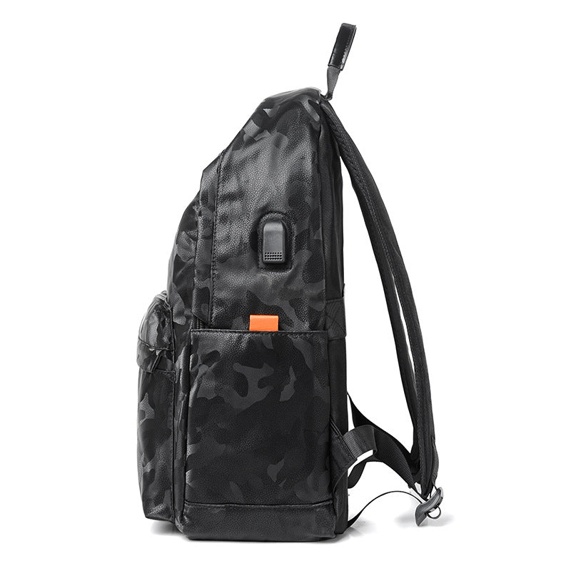 Cross-border new large-capacity fashion student schoolbag can be printed logo computer backpack trendy camouflage sports backpack