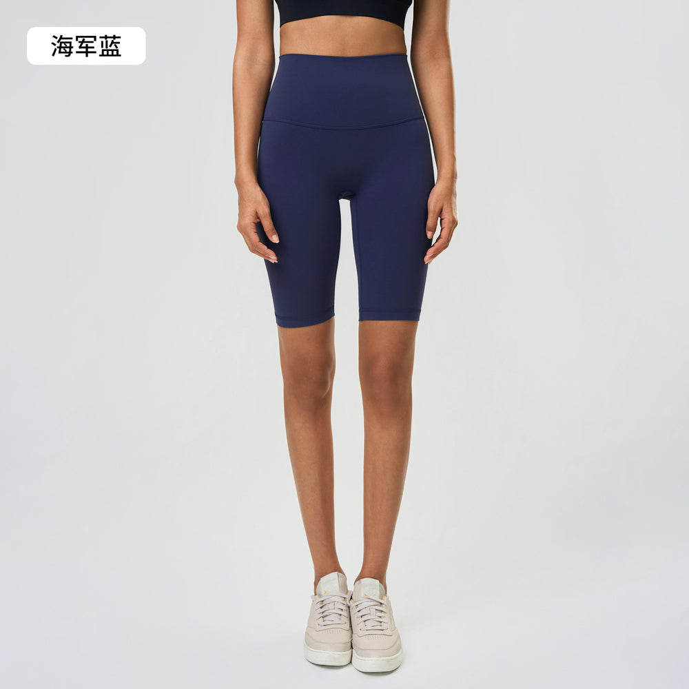 Summer high-waisted butt-lifting yoga shorts - barely-there feel, shaping, tight-fit, 5-inch shorts for women's outdoor fitness and sports - d25086