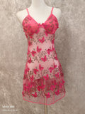 Sexylingeriefashiontie backsexypure desire floral sweet girl sweet see-through mesh embroider suspender jumpsuit