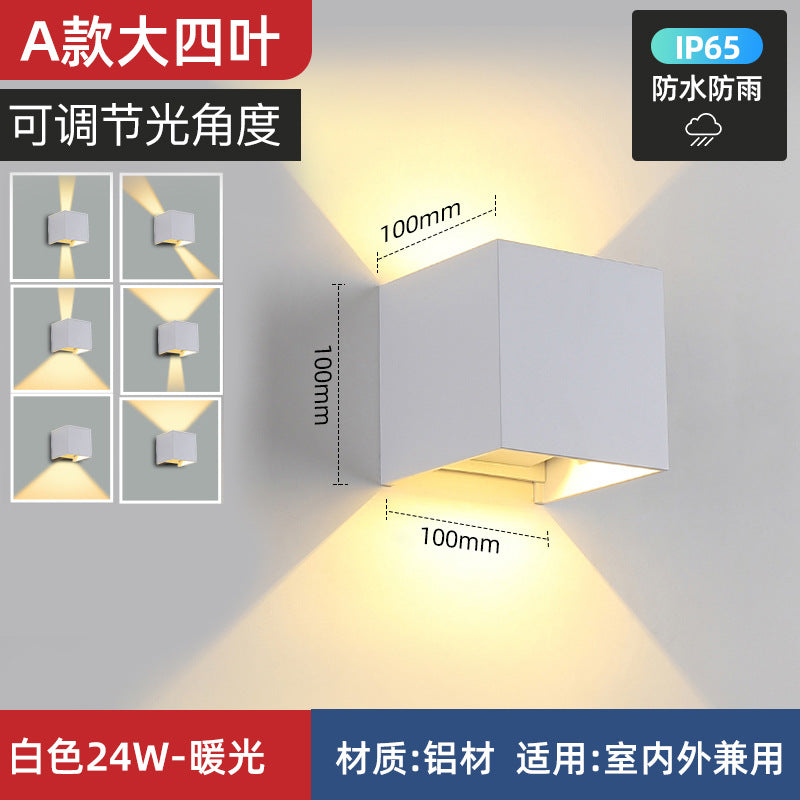 Waterproof led wall lamp courtyard balcony outdoor pillar lamp simple creative garden outdoor stairs wall washer wall lamp