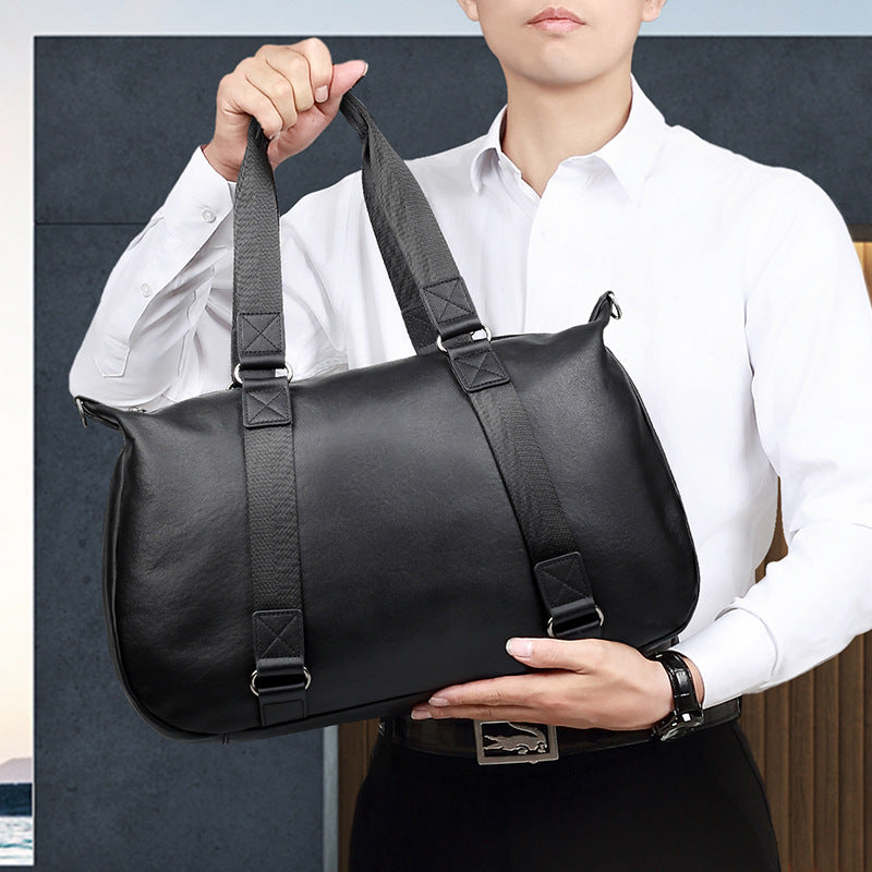 New fashion handbag travel light men's bag first layer cowhide high-end men's messenger bag large capacity travel bag