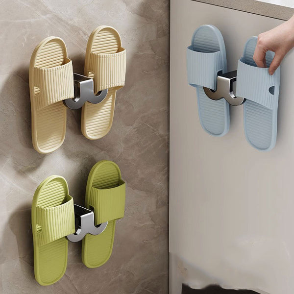 No punching slipper rack wall-mounted toilet wall-mounted shoe storage rack toilet bathroom drain storage hook