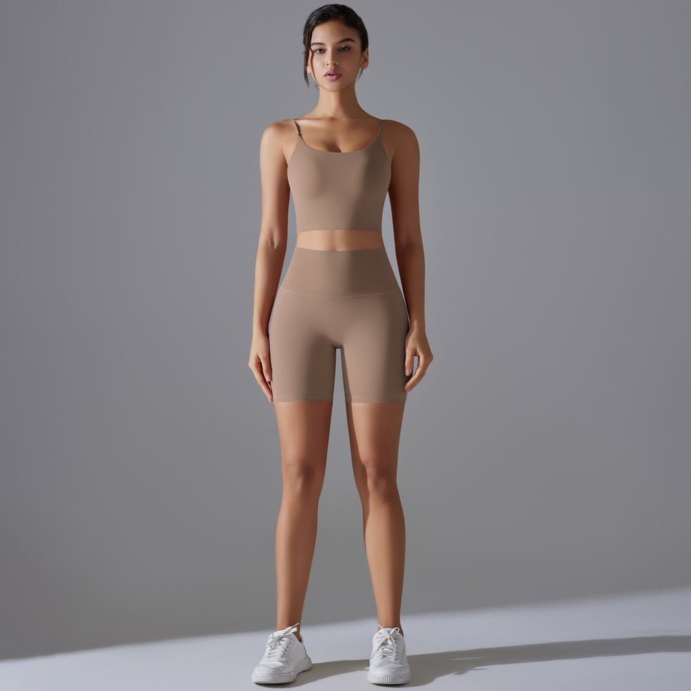 New arrival free underwear high waist hip lifting tight nude yoga wear intimates sports running bra shorts suit for women