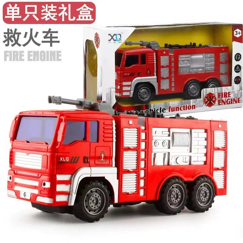 Large boy single gift box inertia engineering tipping bucket fire fighting various toy car stall wholesale