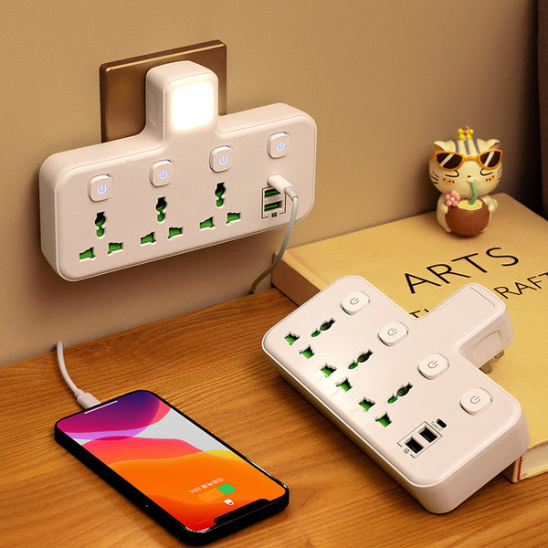 British standard one turn Porous universal hole conversion socket Multifunctional travel socket Wireless outlet USB plug-in board power strip