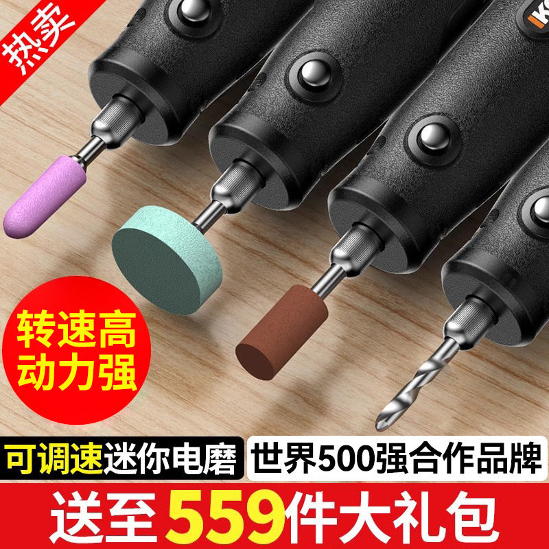 Electric grinder mini handheld polishing jade carving tool household multifunctional grinder mini micro electric drill