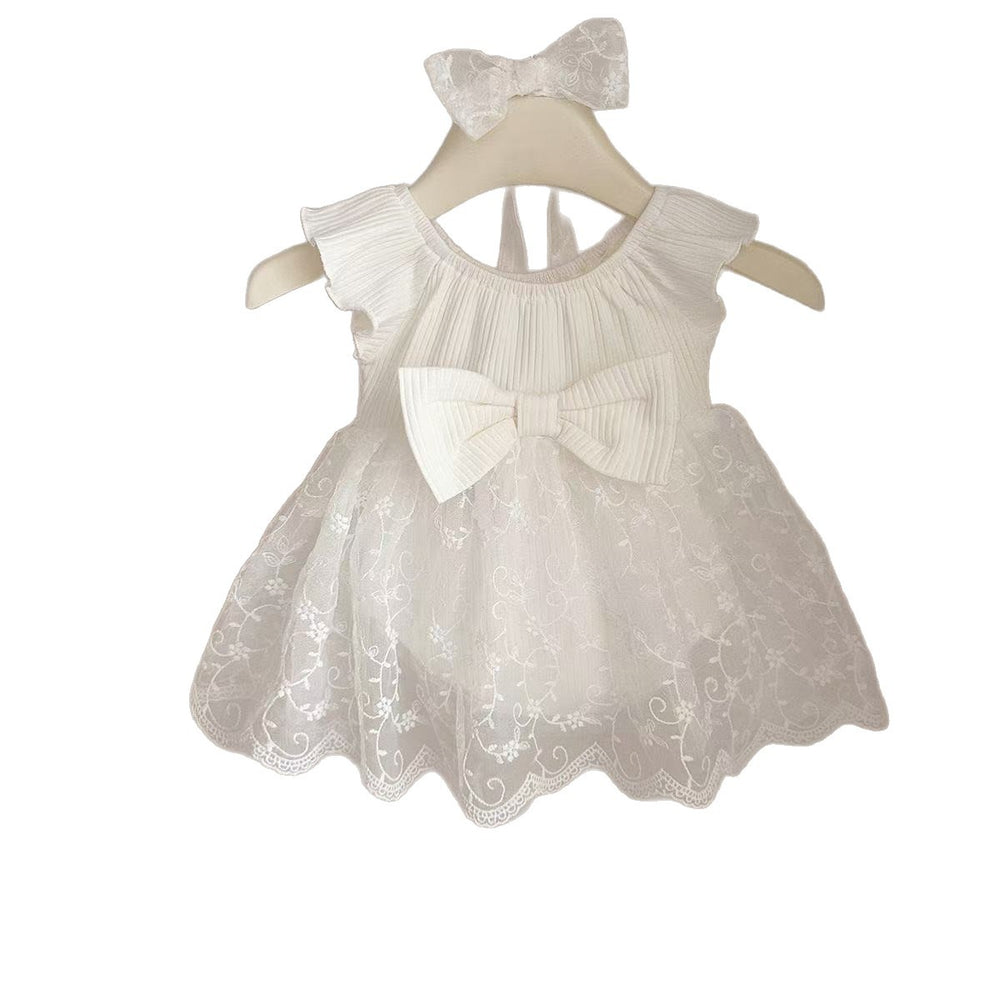 Baby clothes summer princess dress full month celebration outfit little girl chic tulle dress one-year-old baby girl summer clothes