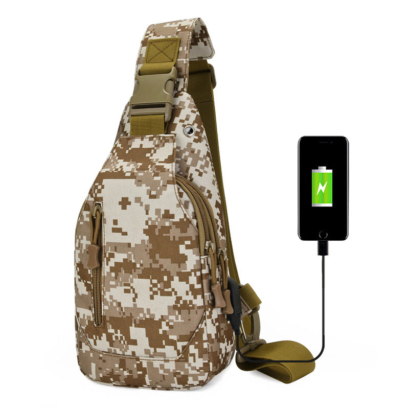 Cross-border outdoor explosive men's bags, casual breast bags, large-capacity shoulder bags, Oxford cloth trendy men's bags, backpacks, messenger bags.