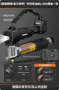 Digital display grease gun, cordless 24v lithium battery high-pressure automatic grease injector, portable wireless excavator-specific