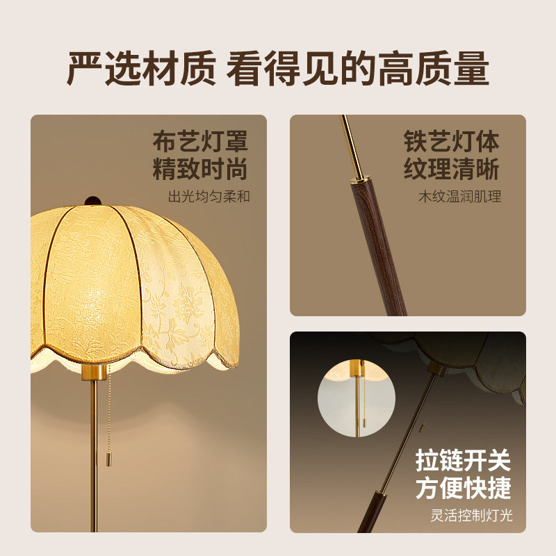 Floor lamp nordic retro medieval living room sofa minimalist decorative atmosphere lamp eye protection bedroom bedside cross-border wholesale