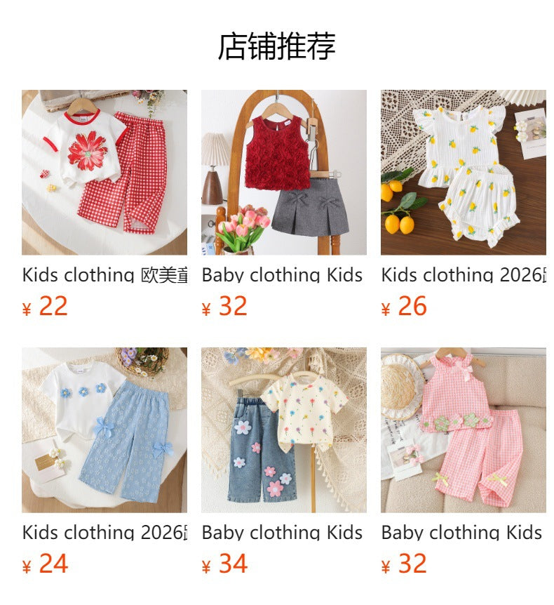 Baby clothing kids set children outfit short-sleeved shirt+stripesshorts children's clothing