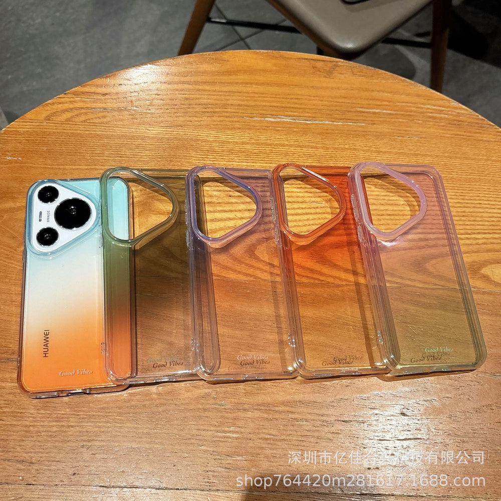 New gradient tie-dye p90 pro max phone case, compatible with huawei mate w80, dreamy light luxury anti-drop protective cover