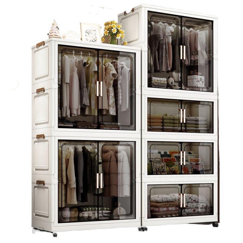 Installation-free children's wardrobe, baby snacks and sundries, foldable storage cabinet, baby wardrobe, for home storage cabinet