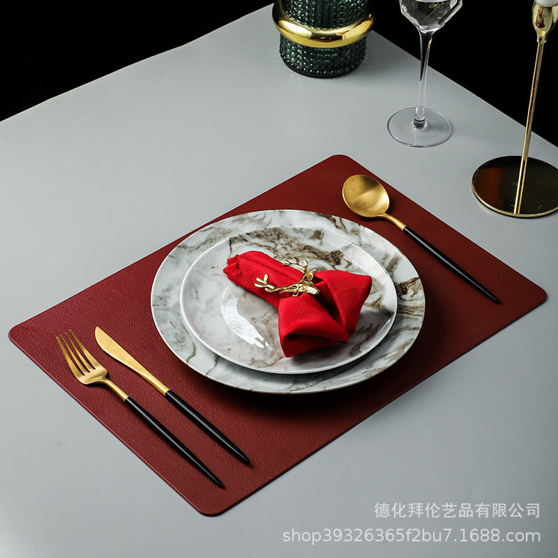 Ceramic marble pattern tableware model room tableware decoration european style western food plate steak plate suit