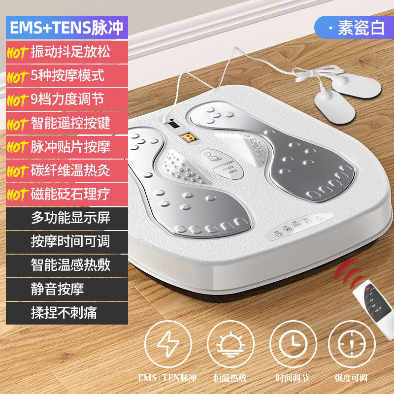 Pulse foot massage machine cross-border foot pad vibration multi-functional leg beauty machine hot compress fully automatic foot bottom massager