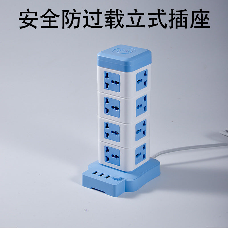 Universal power strip british style power strip tower european standard power strip hong kong style socket vertical macau 2-pin american standard usb power strip