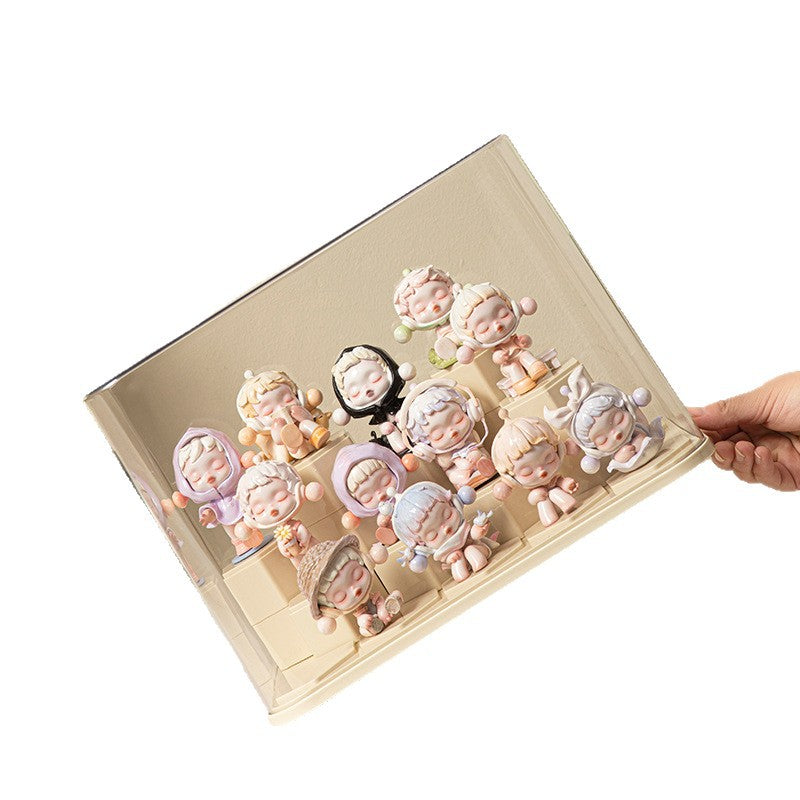 Blind box display stand - clear acrylic figurine storage, dustproof display case for toys, building blocks, and pop mart collectibles
