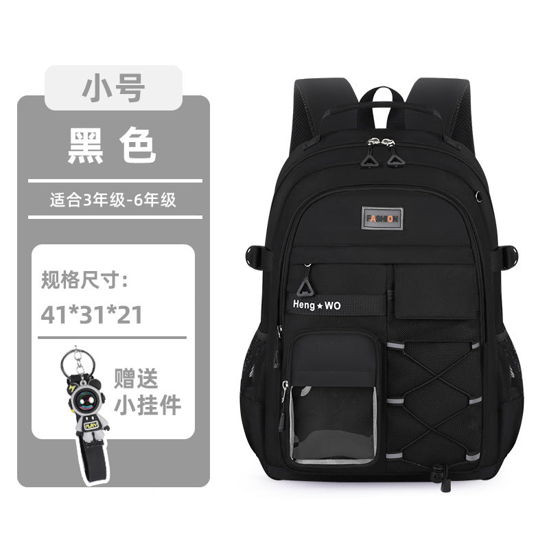 Manufacturer's new backpack for junior high school students, burden-reducing spine-protecting schoolbag for girls, high school, large-capacity men's cross-border backpack, campus style