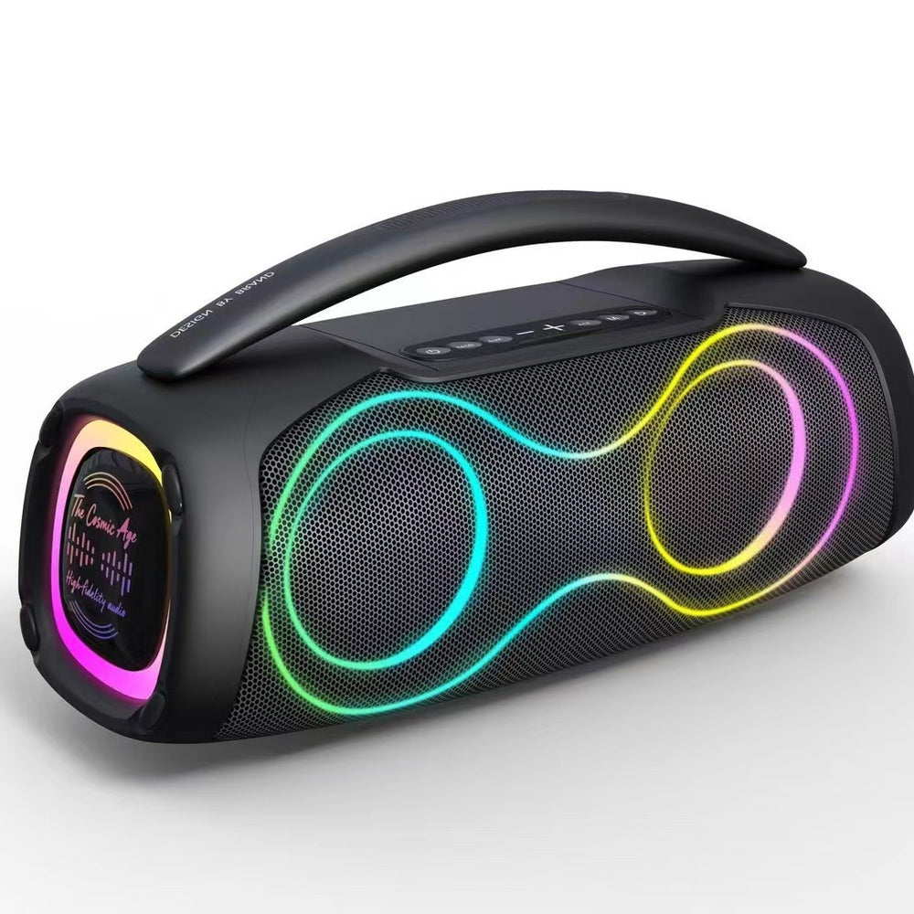 6762 oem customized clear single hand-held rgb active subwoofer conference audio karaoke speaker subwoofer