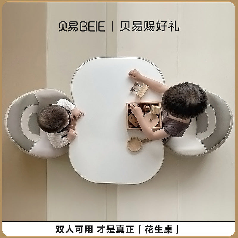 Beiyi peanut table children's game eating study table and chair baby anti-rollover children's study table study chair