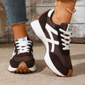 Wholesale women's plus size athletic shoes: new spring korean style, versatile lightweight running shoes, leather casual chunky sneakers
