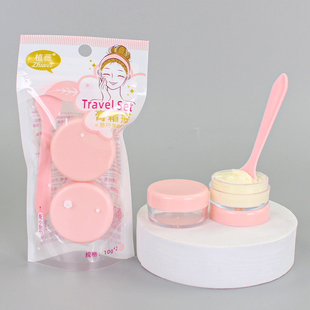 Zhiwei travel bottle tool suit cosmetic cream bottle 10g*2 assembly dispensing rod plastic bubble bottle