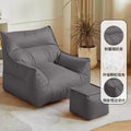 [little devil-sofa chair] dark gray + footstool [waterproof and anti-fouling cat scratch leather]