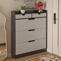 Modern slim flip-down shoe cabinet for entryway, minimalist home use, small apartment, 17cm height, easy storage shoe rack