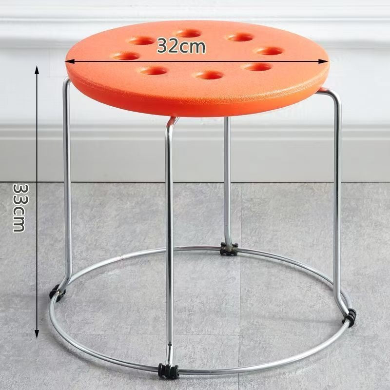 Soft stool, durable shoe changing stool, casual stool, for home bench, solid wood surface low stool, round stool, thickened steel stool