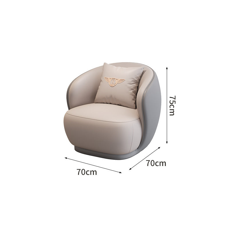 Cream style normcore slate leather corner table modern living room round small apartment size round coffee table sofa combination