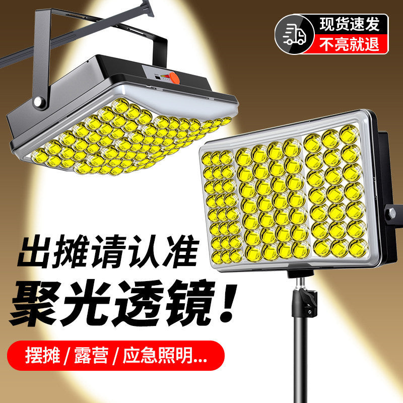 Night market lamp outdoor charging lighting lamp camping long battery life large capacity floor stall special led lamp super bright
