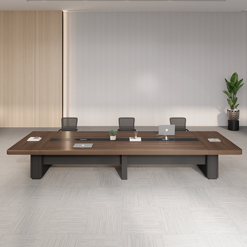 Customizable office conference table, modern minimalist conference room table and chair set, long table for meetings, negotiations, and employee training