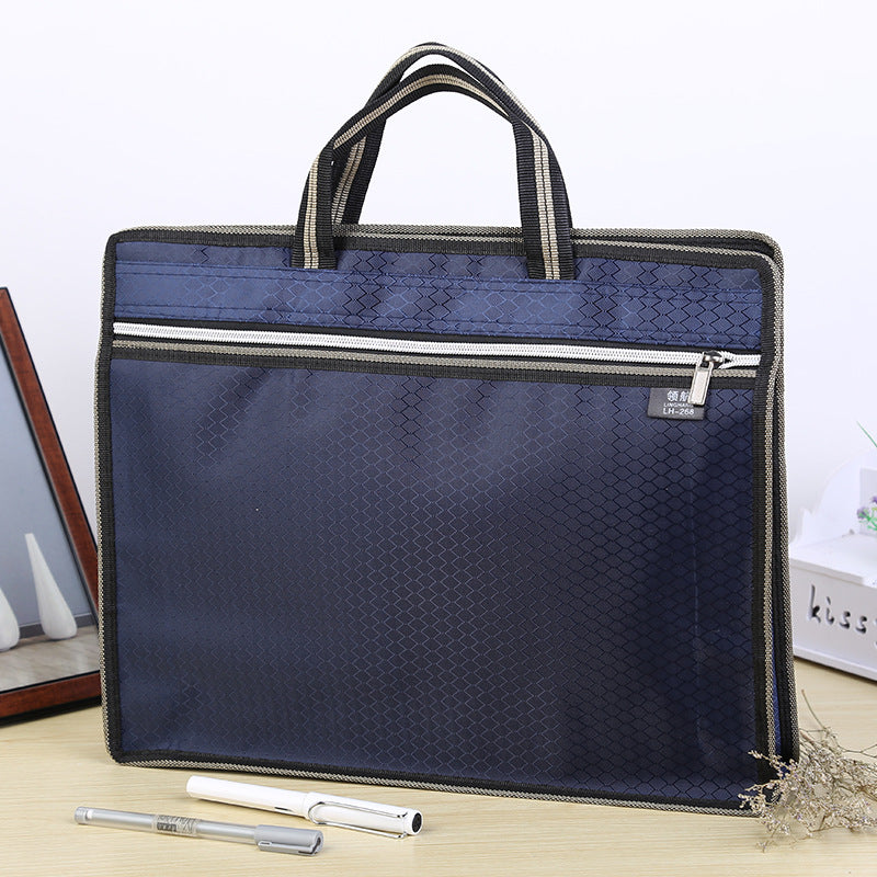 Oxford cloth handheld document bag a4 briefcase pilot handheld briefcase thickened waterproof conference bag information bag