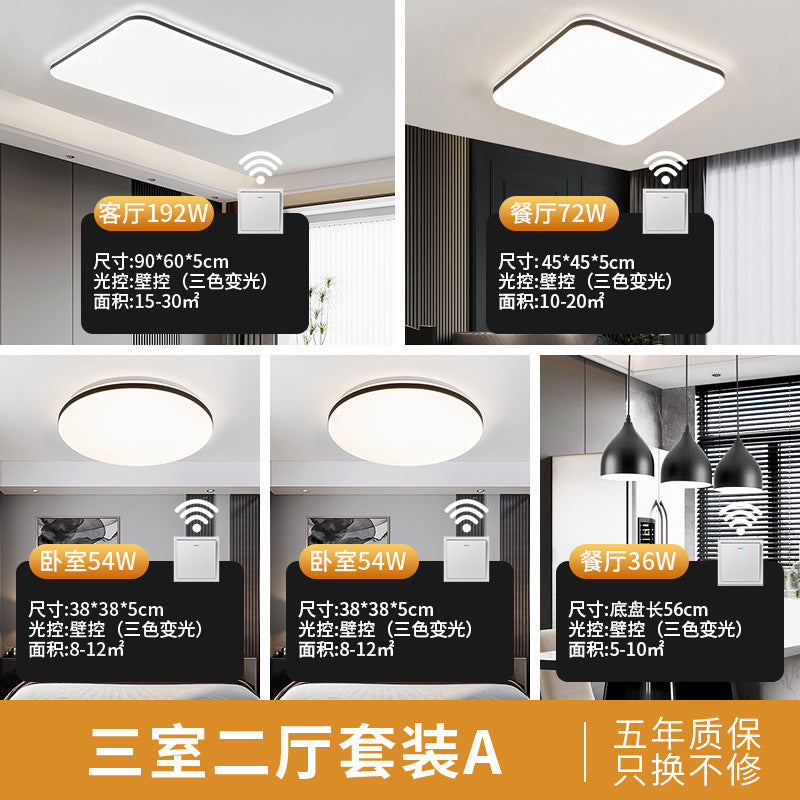 Led ceiling light - rectangular living room lamp, office desk lamp, bedroom main light fixture - full spectrum eye protection