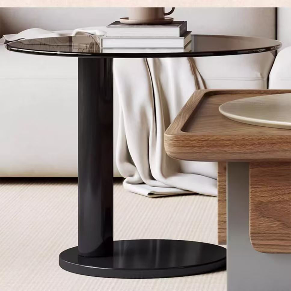 Walnut coffee table - minimalist north american mid-century modern style - living room home decor - small apartment ready-to-assemble square coffee table/side table