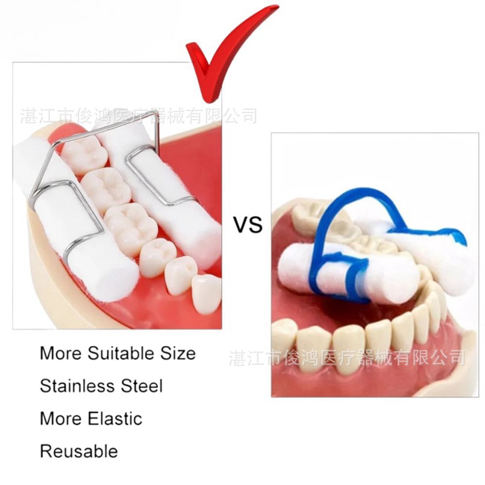 Ke cotton roll clip, stainless steel cotton roll clip, oral cotton roll fixing clip, dental cotton roll clip 4 pcs/box