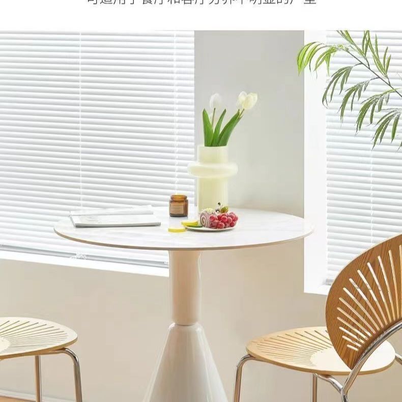 Cream style french garden table dining table small apartment for home slate table and chair combination accessible luxury reception negotiation balcony table