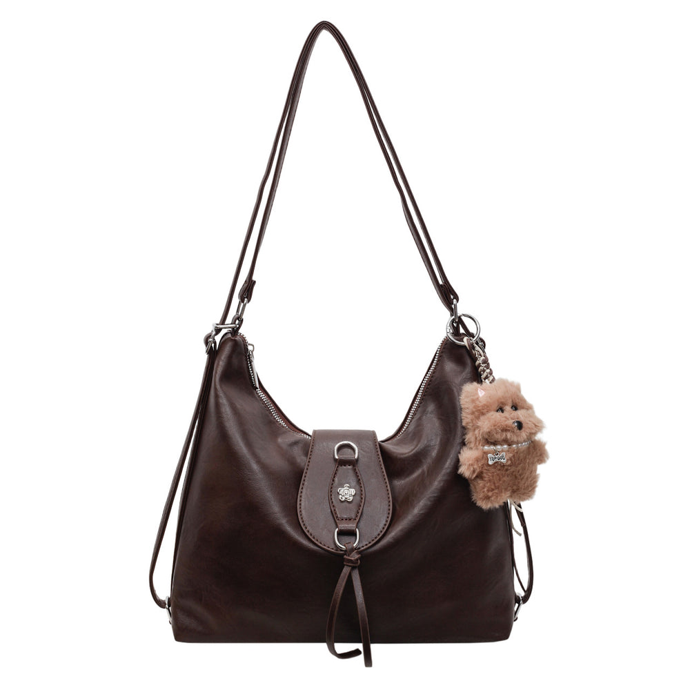 2025 new autumn/winter designer leather belt handbag - large capacity, versatile fashion backpack, shoulder bag, and crossbody bag