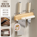 Kitchen knife rack - no drilling required, vertical design for easy access, multiple knife slots, space-saving countertop organizer, wall-mounted knife holder