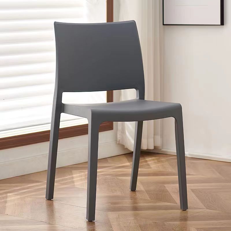 Nordic backrest chair plastic dining chair modern thickened minimalist stackable backrest chair casual restaurant chair wholesale