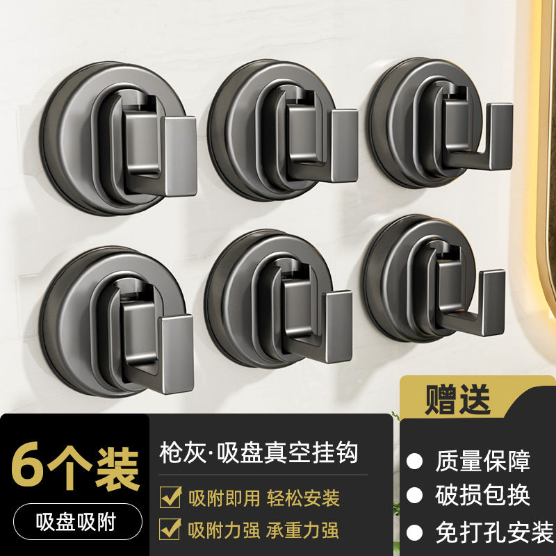 Suction cup clothes hook wall hanging wall vacuum punch-free wall bathroom kitchen door back traceless hook towel hook